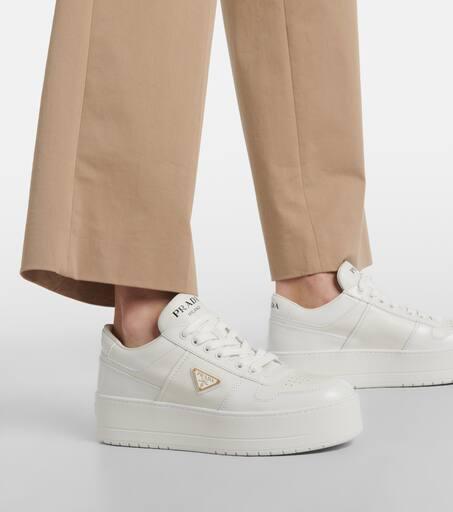 スニーカー PRADA TWO-TONE LEATHER DOWNTOWN SNEAKERS Prada Two-tone Leather Downtown Sneakers | italist