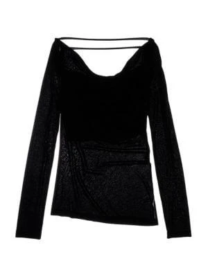 商品Helmut Lang|Scala Long Sleeve Asymmetric Top,价格¥299,第5张图片详细描述