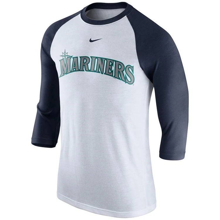 商品NIKE|Men's Seattle Mariners Wordmark Raglan T-Shirt,价格¥202,第2张图片详细描述