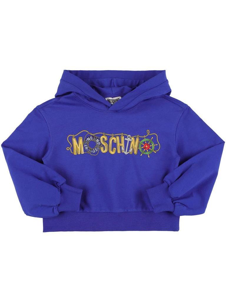 商品Moschino|Logo Print Cotton Sweatshirt Hoodie,价格¥398,第1张图片