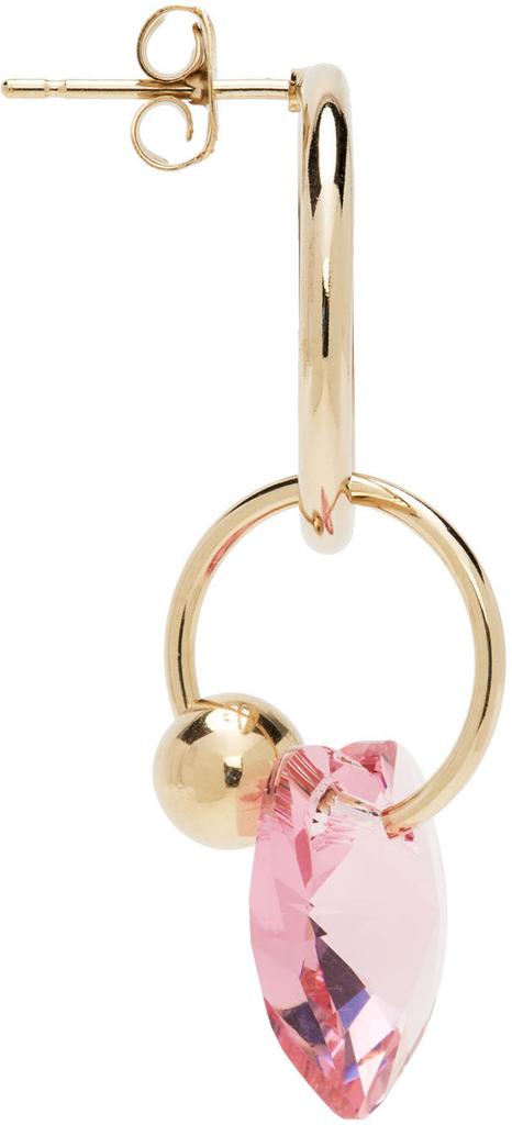 SSENSE Exclusive Gold & Pink Ellie Earrings商品第2张图片规格展示