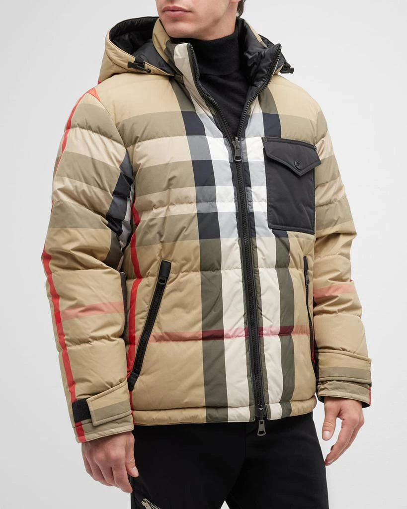 商品Burberry|Men's Rutland Reversible Check Puffer Jacket,价格¥15855,第4张图片详细描述