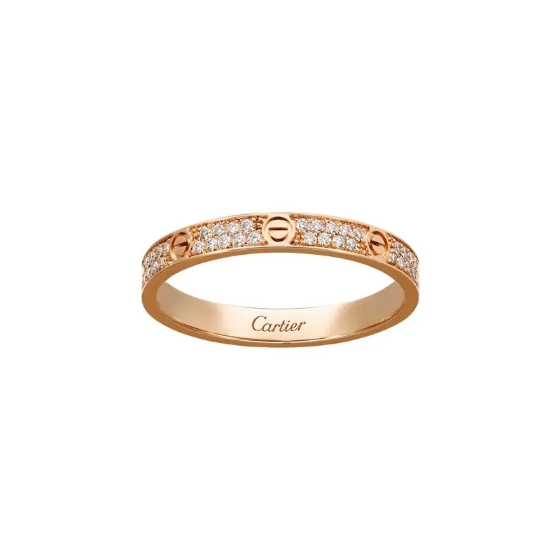 商品[国内直发] Cartier|CARTIER卡地亚 LOVE系列 钻石 18K玫瑰金 戒指 女款 玫瑰金色,价格¥24339,第9张图片详细描述