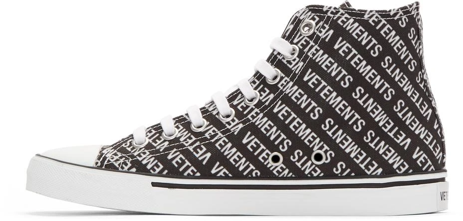 商品Vetements|Black & White Canvas Logo High-Top Sneakers,价格¥1246,第3张图片详细描述