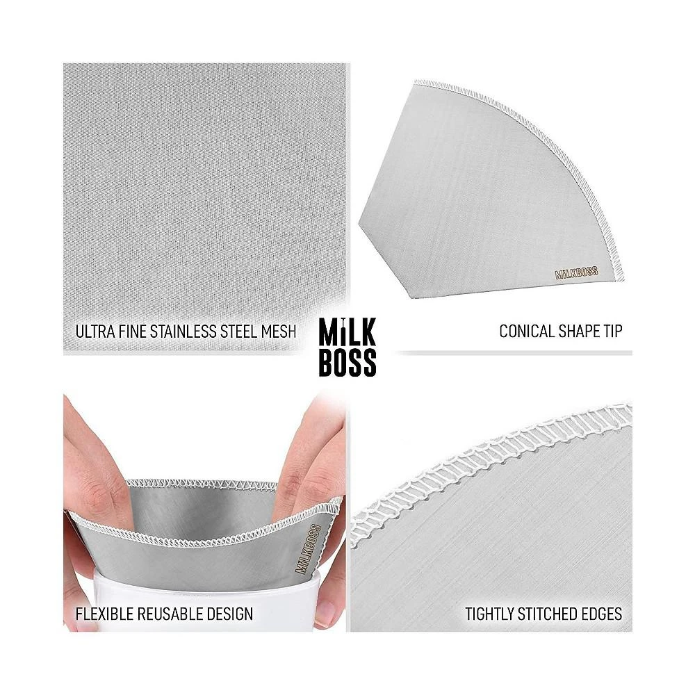商品Zulay Kitchen|Milk Boss Pour Over Permanent Paperless Reusable Coffee Filter,价格¥84,第2张图片详细描述