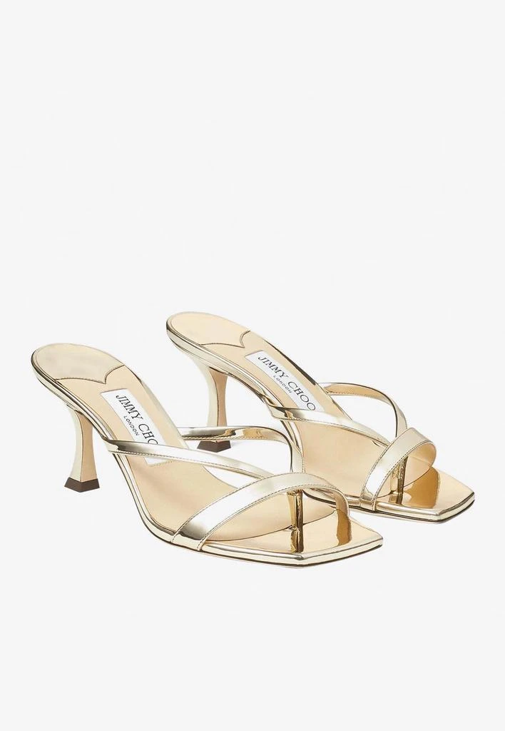商品Jimmy Choo|Maelie 70 Thong Mules in Mirror Fabric,价格¥4018,第2张图片详细描述