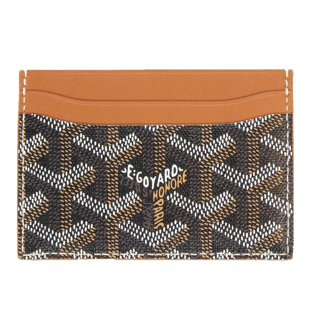 商品Goyard|Goyard Sulpice Black/Tan Card Holder,价格¥5358,第1张图片