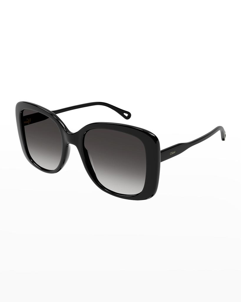 Gradient Rectangle Acetate Sunglasses商品第1张图片规格展示