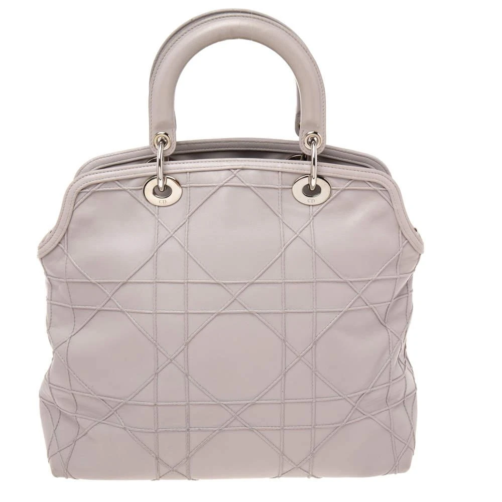 商品[二手商品] Dior|Dior Pale Lilac Cannage Leather Granville Tote,价格¥8558,第4张图片详细描述