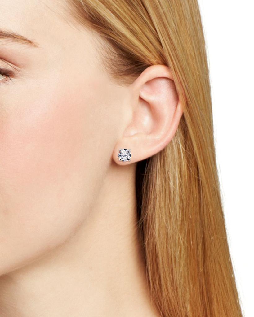 Cubic Zirconia Stud Earrings, 10mm商品第2张图片规格展示