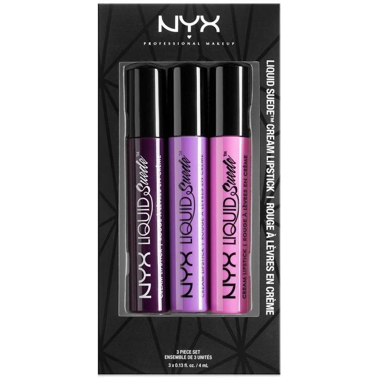 商品NYX Professional Makeup|丝绒哑光液体唇膏3支装 - 亮粉,紫色,深紫色,价格¥57,第1张图片