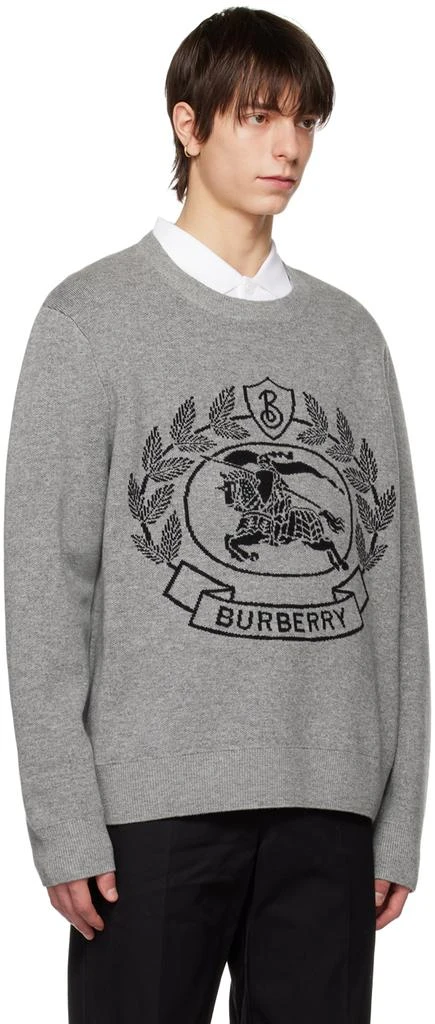 商品Burberry|Gray Jacquard Sweater,价格¥8487,第2张图片详细描述