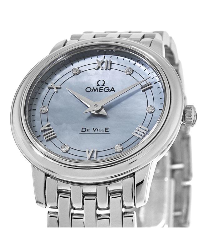 Omega De Ville Prestige Blue Mother of Pearl Diamond Dial Women's Watch 424.10.27.60.57.001商品第2张图片规格展示