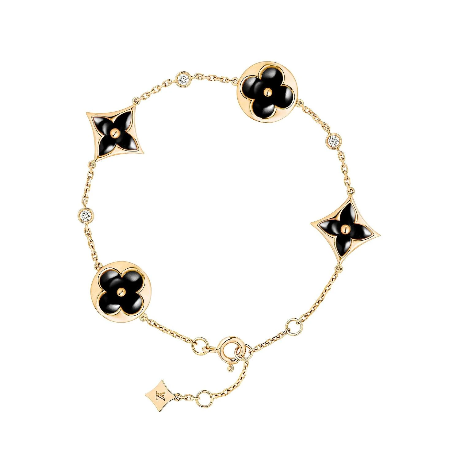【预售】 LV路易威登 24秋冬 女士 手镯 COLOR BLOSSOM BB MULTI-MOTIF 18K 金（黄色）玛瑙钻石手链 Q05024 商品