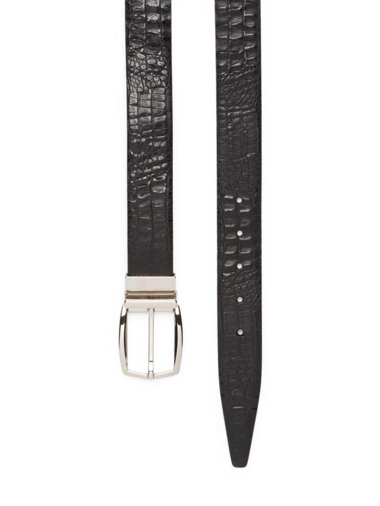 商品Saks Fifth Avenue|COLLECTION Croc-Embossed Leather Belt,价格¥671,第2张图片详细描述