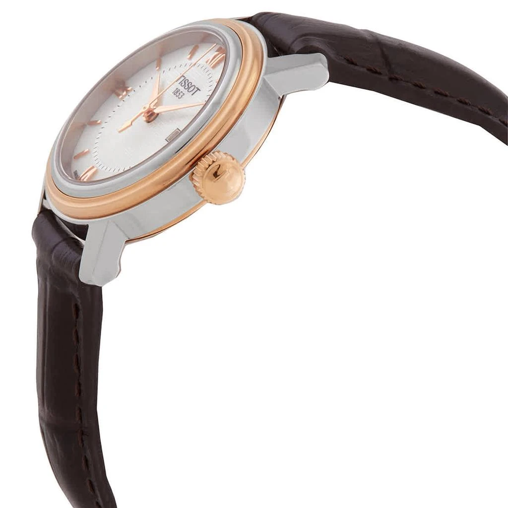 商品Tissot|Bridgeport Quartz White Mother Of Pearl Dial Brown Leather Band Stainless Steel Case Ladies Watch T097.010.26.118.00,价格¥1097,第2张图片详细描述