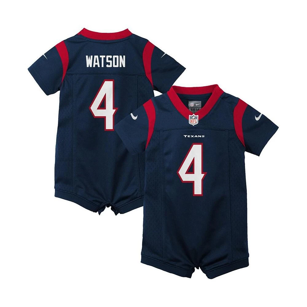 商品NIKE|Boys and Girls Infant Deshaun Watson Navy Houston Texans Romper Jersey,价格¥242,第1张图片