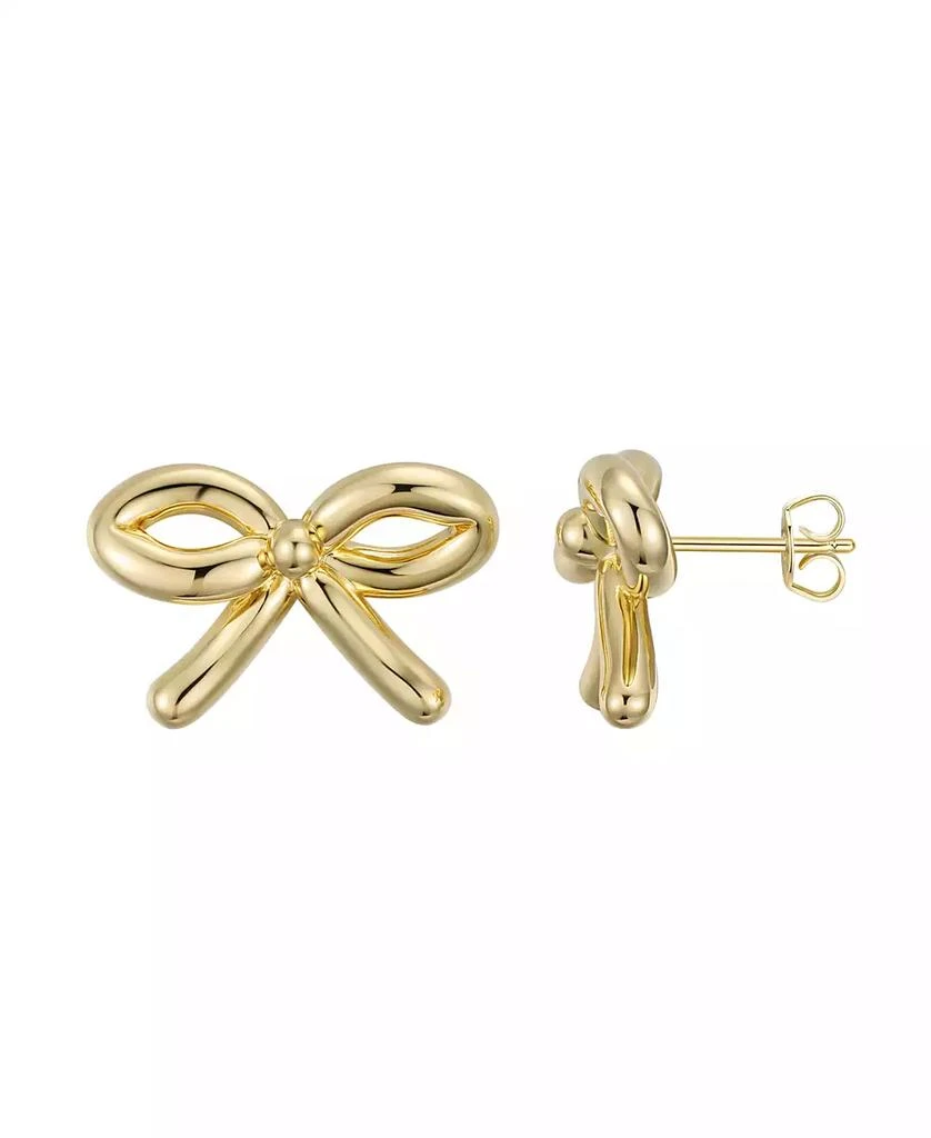 商品Macy's|Gold-Plated Bow Stud Earrings,价格¥103,第1张图片