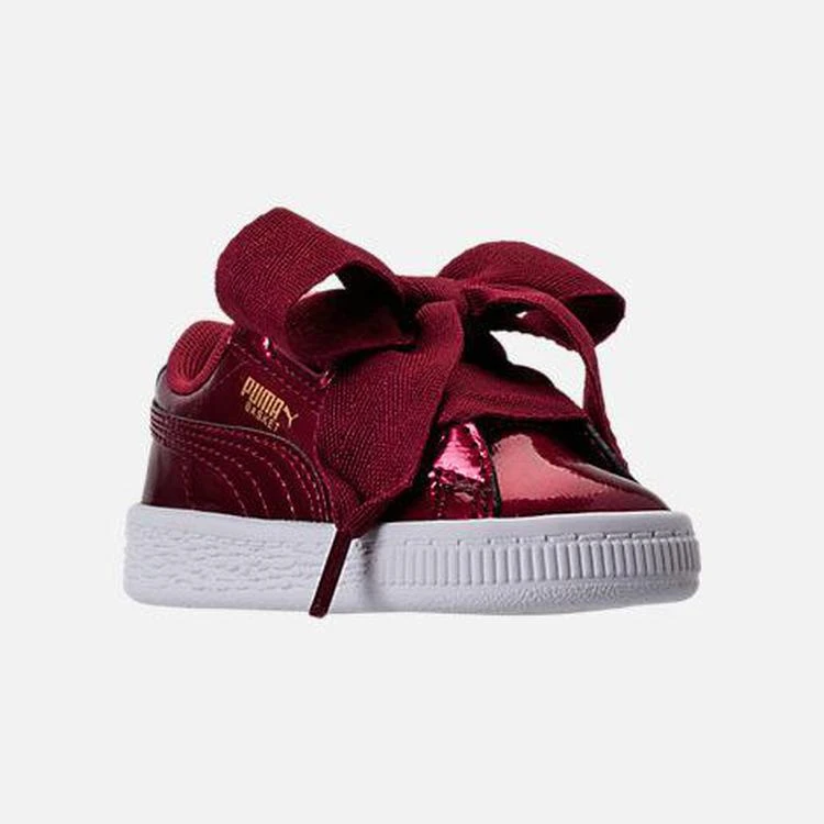商品Puma|Girls' Toddler Puma Basket Heart Glam Casual Shoes,价格¥223,第1张图片