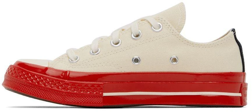 商品Comme des Garcons|Off-White & Red Converse Edition Chuck 70 Sneakers,价格¥1104,第3张图片详细描述