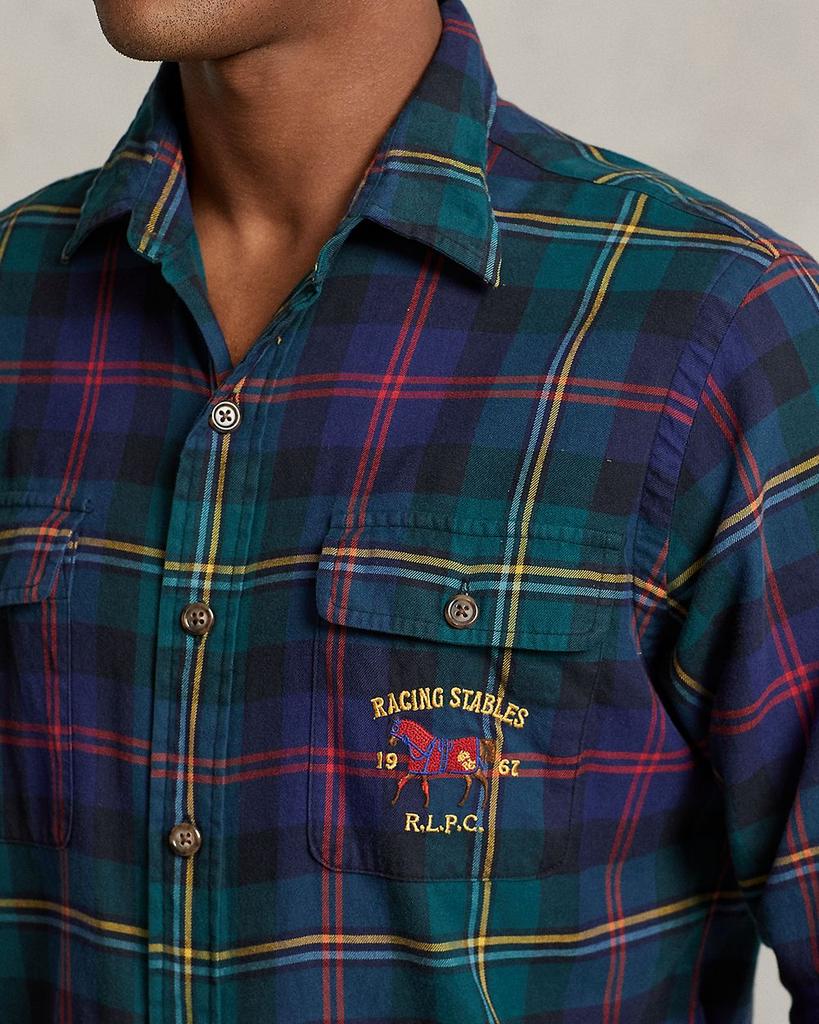 Classic Fit Suede-Patch Plaid Workshirt商品第4张图片规格展示