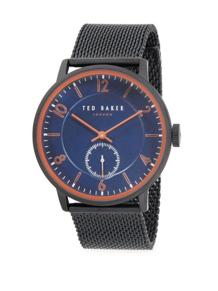 商品Ted Baker London|Chronograph Stainless Steel Mesh Strap Watch,价格¥619,第1张图片