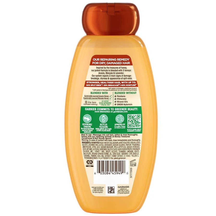 商品Garnier Whole Blends|Repairing Shampoo, Honey Treasures,价格¥51,第4张图片详细描述