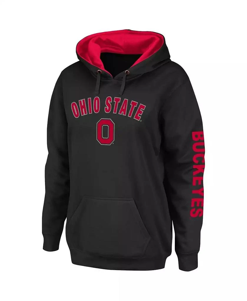 商品Colosseum|Women's Black Ohio State Buckeyes Loud and Proud Pullover Hoodie,价格¥271,第2张图片详细描述