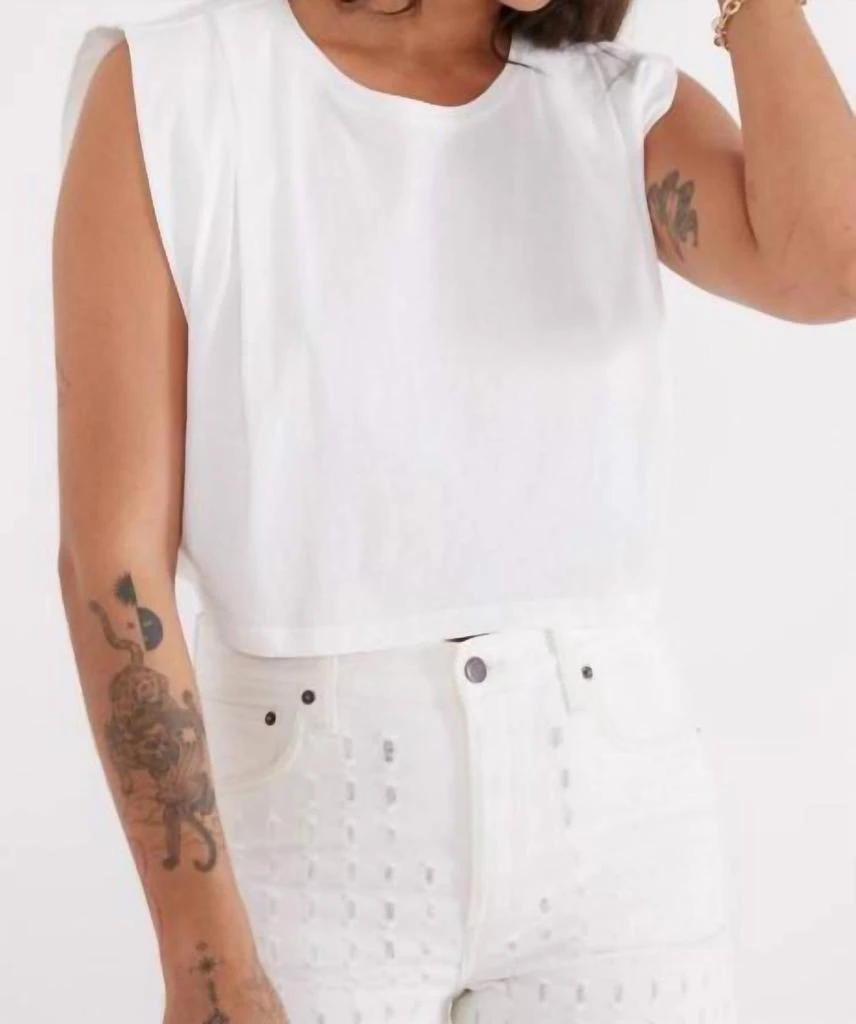 商品ETICA|Pleated Muscle Tee In Cloud White,价格¥195,第1张图片