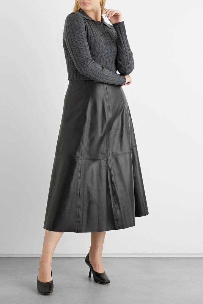 商品IRIS & INK|Sadie ribbed merino wool polo sweater,价格¥1414,第5张图片详细描述