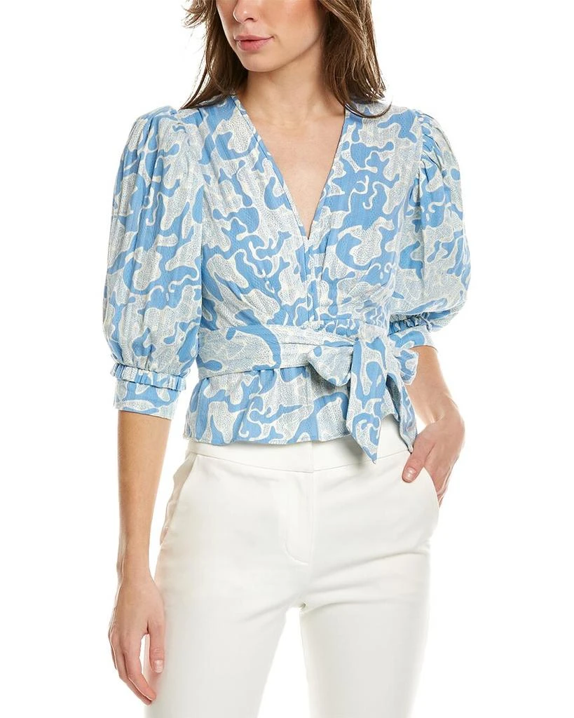 商品Diane von Furstenberg|Diane von Furstenberg Oxford Top,价格¥547,第1张图片