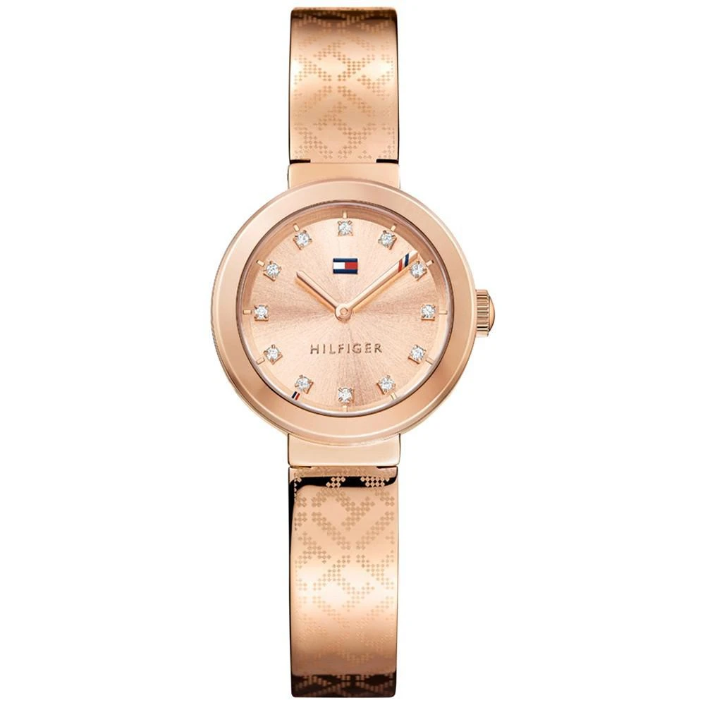 商品Tommy Hilfiger|Women's Sophisticated Sport Rose Gold-Tone Stainless Steel Bangle Bracelet Watch 28mm ,价格¥814,第1张图片