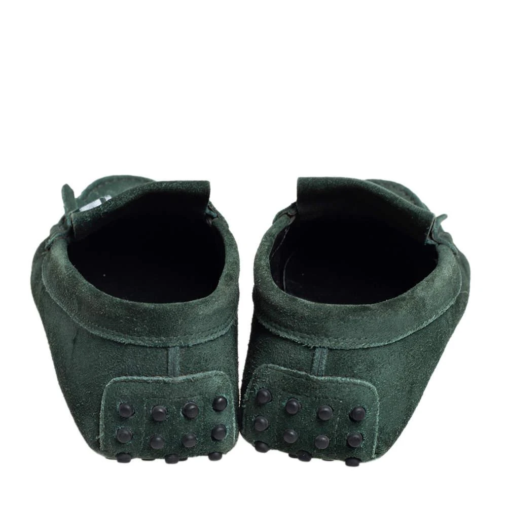 商品[二手商品] Tod's|Tod's Green Suede Fringe Slip On Loafers Size 36.5,价格¥798,第5张图片详细描述