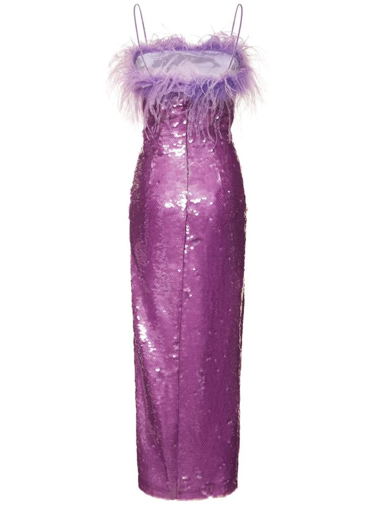 商品GIUSEPPE DI MORABITO|Sequined Midi Dress W/ Feathers,价格¥5033,第4张图片详细描述