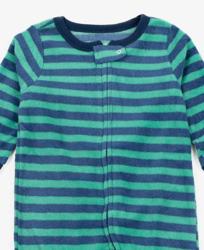 商品Leveret|Baby Footed Fleece Striped Pajamas,价格¥76,第2张图片详细描述