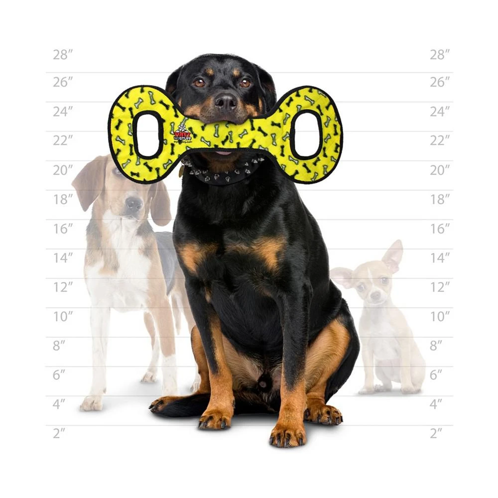 商品Tuffy|No Stuff Ultimate Tug-O-War Yellow Bone, 2-Pack Dog Toys,价格¥298,第3张图片详细描述