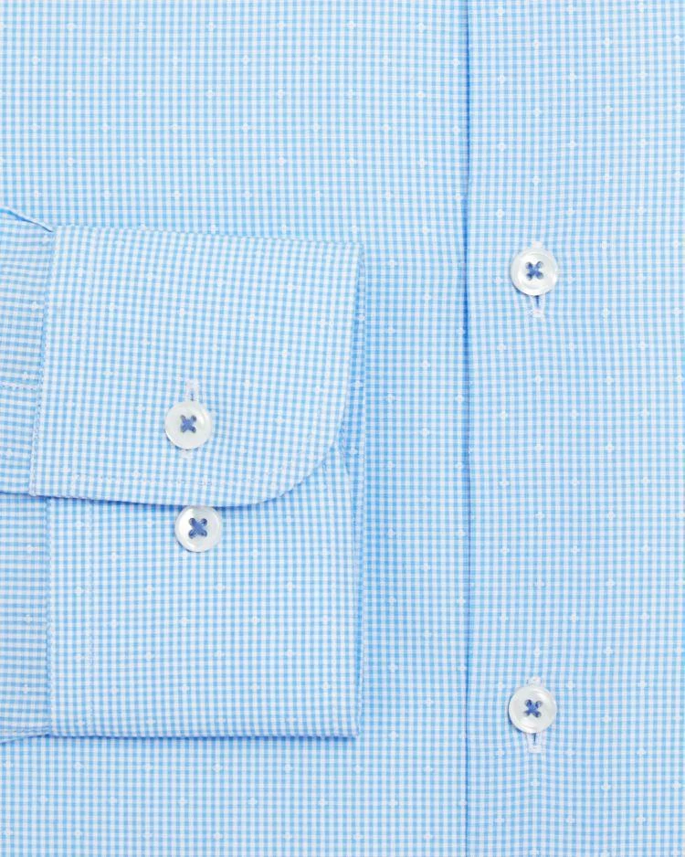 商品Ike Behar|Micro Check Regular Fit Dress Shirt,价格¥404,第2张图片详细描述