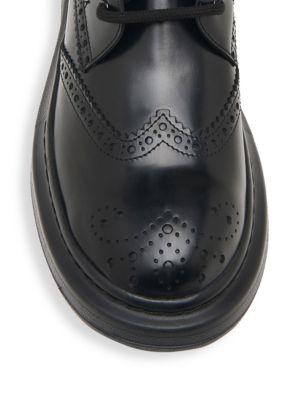 Brogue Wingtip Leather Platform Combat Boots商品第4张图片规格展示