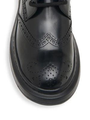 商品Alexander McQueen|Brogue Wingtip Leather Platform Combat Boots,价格¥2343,第4张图片详细描述