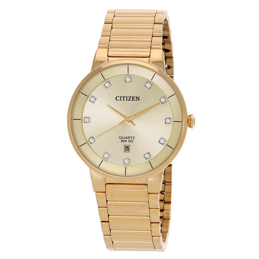 商品Citizen|Quartz Crystal Champagne Dial Men's Watch BI5012-53Q,价格¥856,第1张图片