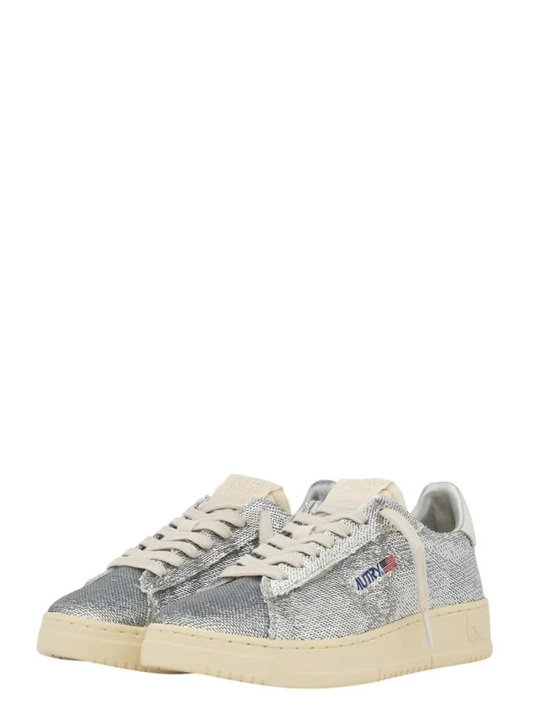 商品Autry|Autry Dallas Low Sparkling Sneakers In Silver And White Sequins,价格¥1750,第2张图片详细描述