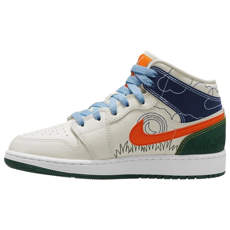 商品Jordan|Jordan AJ 1 Mid SE - Boys' Grade School,价格¥951,第2张图片详细描述