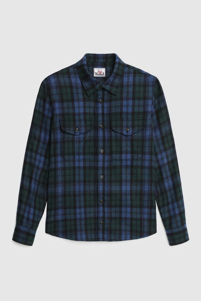 商品Woolrich|Wool Blend Oxbow Flannel Overshirt - Made in USA - Men - Gray,价格¥1405,第2张图片详细描述