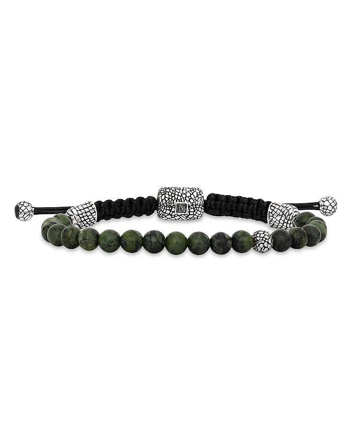 商品John Varvatos|Sterling Silver Snakeskin Jade Beaded Adjustable Bracelet,价格¥4320,第1张图片