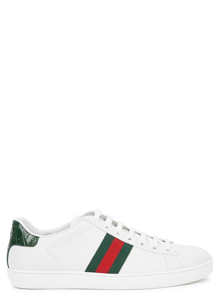 商品Gucci|New Ace white leather sneakers,价格¥4354,第1张图片