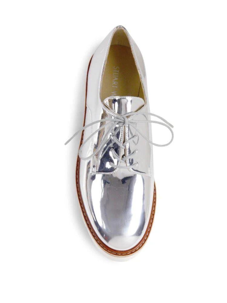 商品Stuart Weitzman|Metro Metallic Leather Oxfords,价格¥1597,第4张图片详细描述