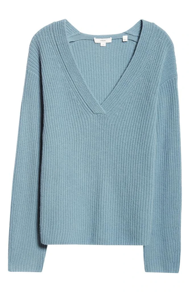 商品Vince|Shaker Stitch V-Neck Wool & Cashmere Sweater,价格¥519,第5张图片详细描述