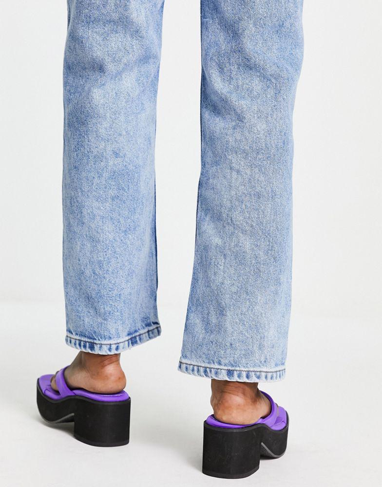 Topshop Whisper toe thong platform chunky sandal in purple商品第3张图片规格展示