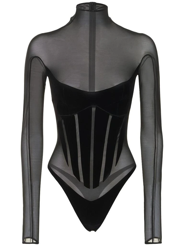 商品Wolford|Mugler X Wolford Flocked Shaping Body,价格¥6543,第1张图片