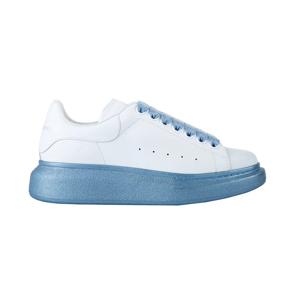 商品Alexander McQueen|Alexander McQueen 亚历山大·麦昆 白色/瓷蓝色女士运动鞋 553770-WHWKV-9307,价格¥3750,第1张图片